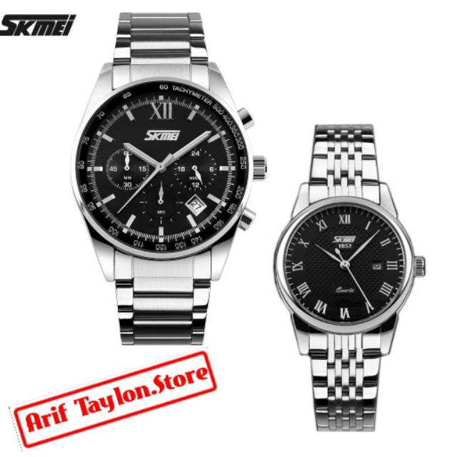 Promo couple skmei Pria 9096 + wanita 9058