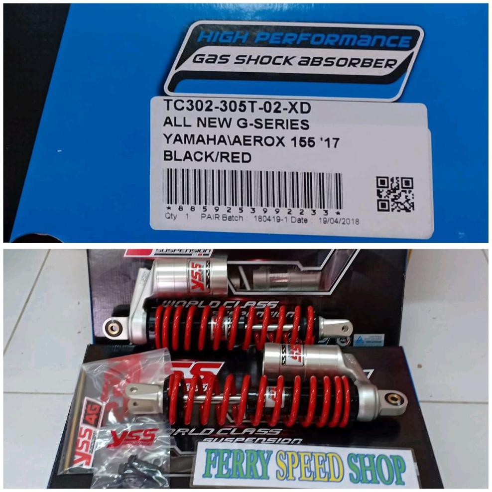 Terlaris Shock Tabung Yss Aerox 155 G Series 300Mm Shock Breaker Tabung Yss Aerox 155 G Series