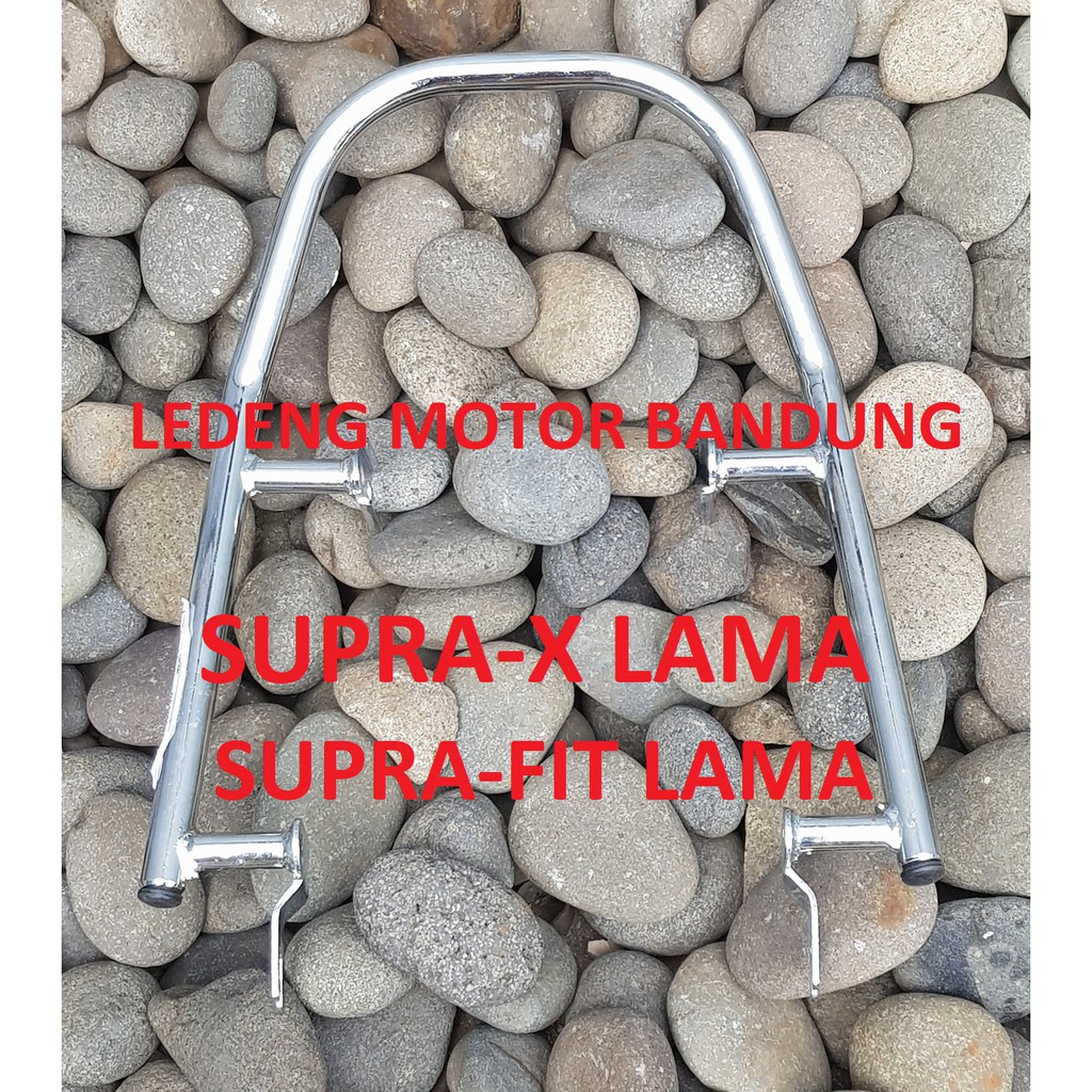 Kuat Behel Jok Honda Supra-X Fit Lama Besi Tebal Hitam Chrome Begel Belakang