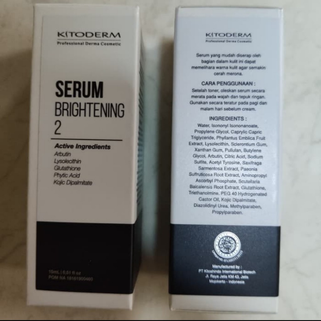 KITODERM SERUM BRIGHTENING 2 | SERUM PENCERAH WAJAH TAHAP 2 BPOM