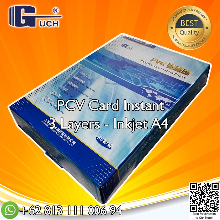 

Sale Guch Pvc Id Card Pet Instant Printer Inkjet A4 0,76Mm Kartu Atm Repack Sale!!!