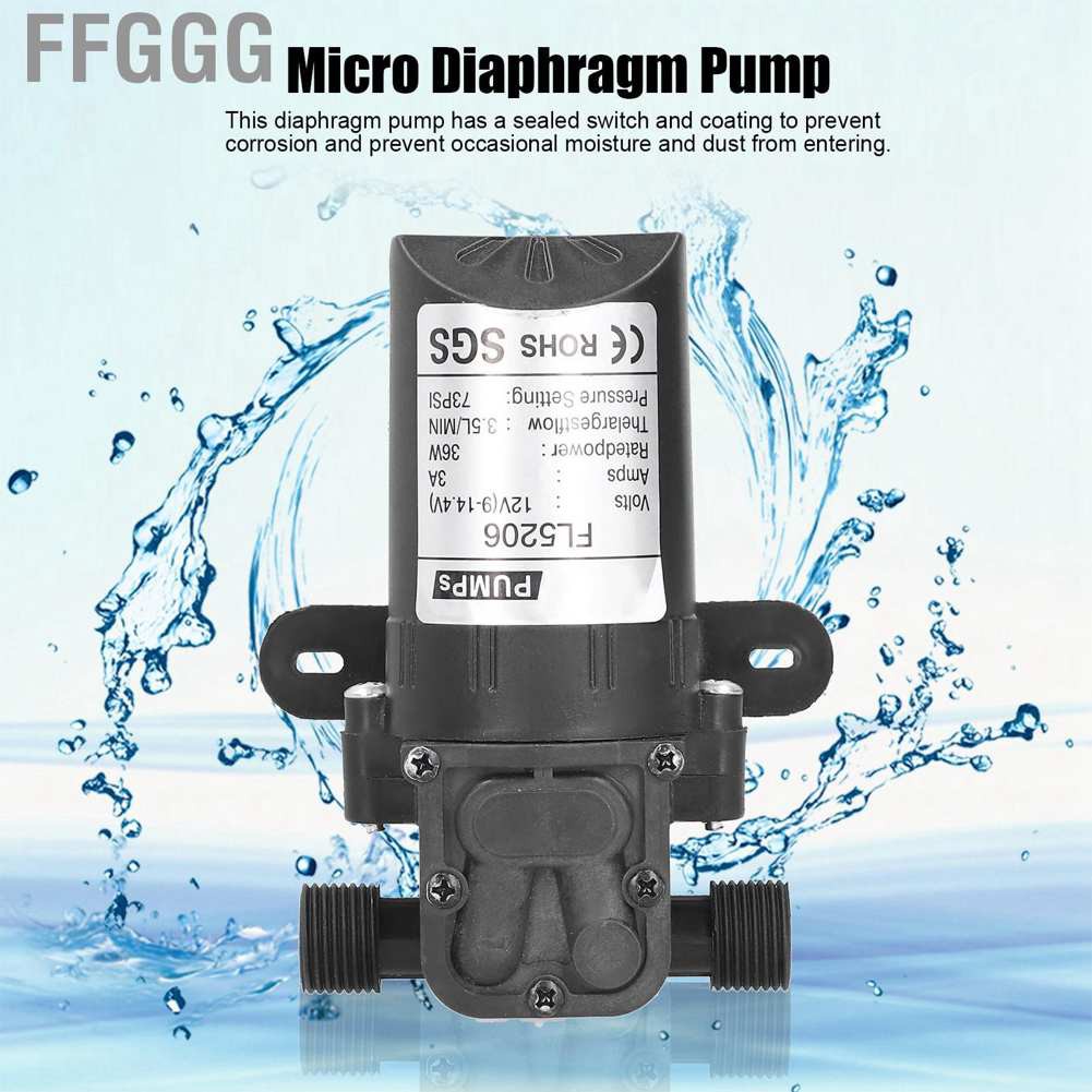 Pompa Air Diafragma Mikro 1 2in Dc 12v 36w Untuk Alat Lukisan Industri Shopee Indonesia