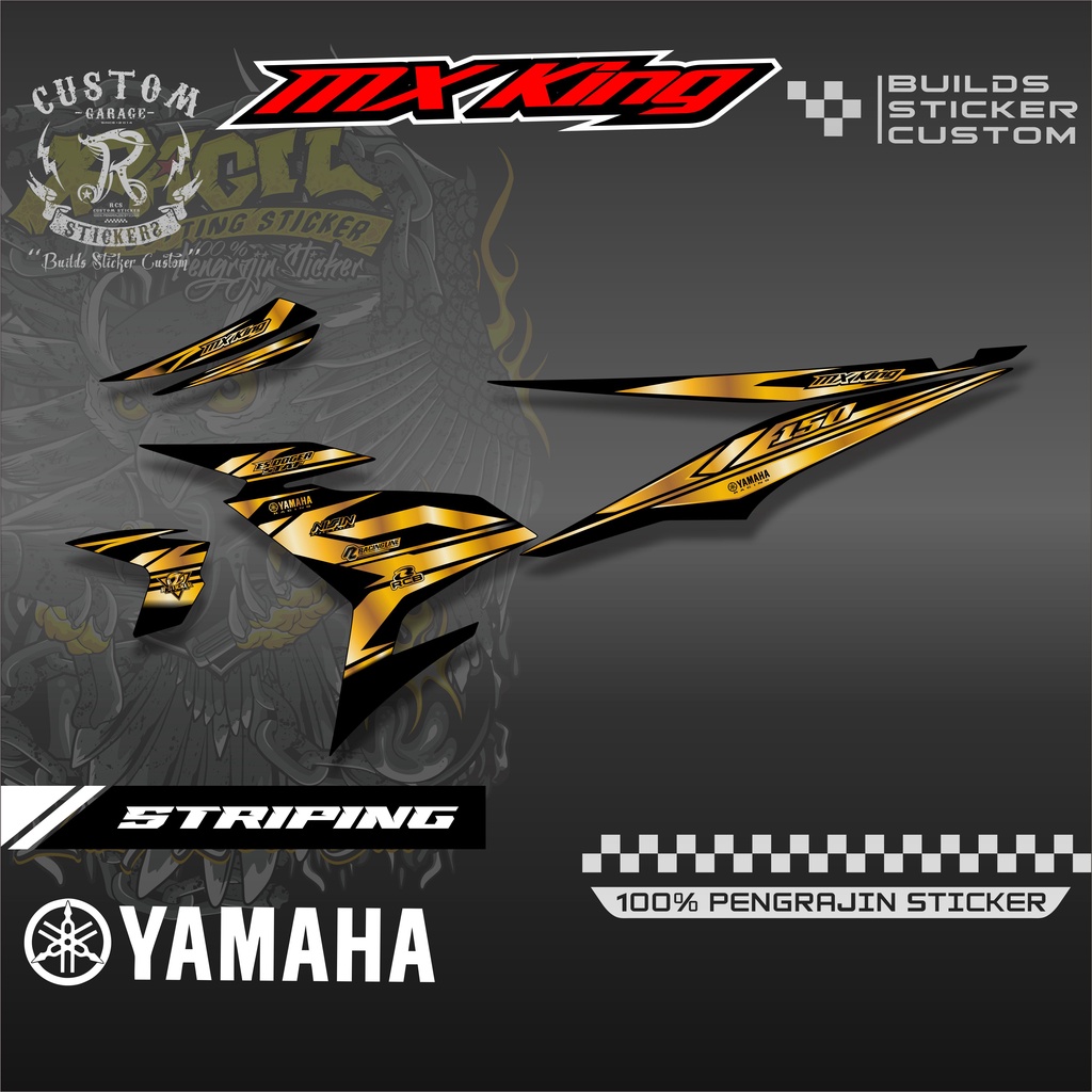 Sticker Striping Variasi Mx King - Striping Motor Mx King