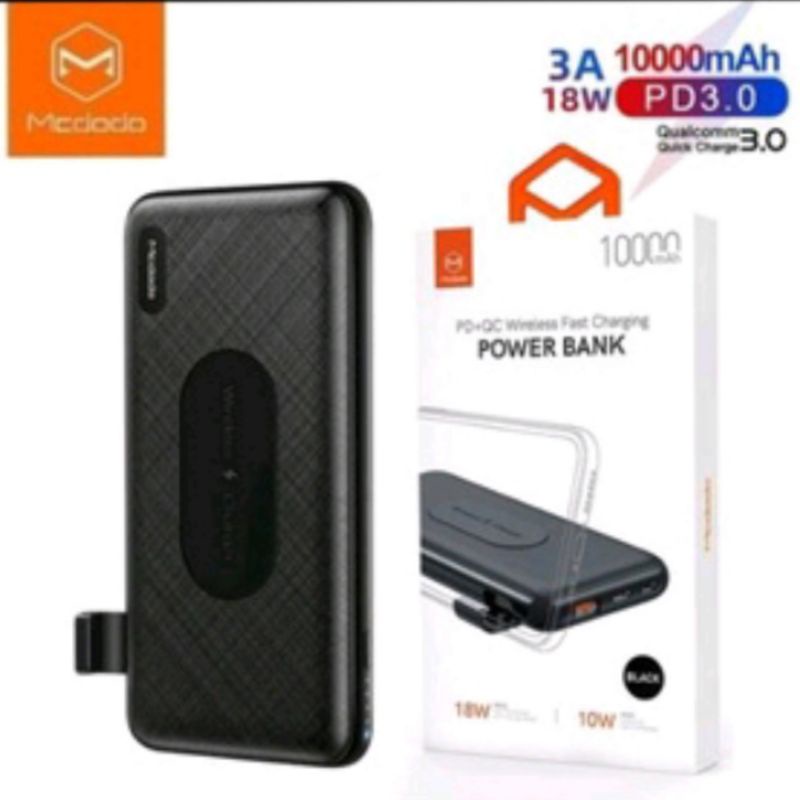 MCDODO MC-761 WIRELESS POWERBANK PB 10000 MAH POWER DELIVERY FAST CHARGING 18 W