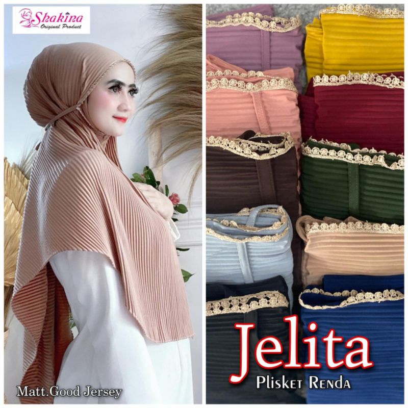 Jilbab Syria Jelita Plisket Renda Ori Shakina Hijab