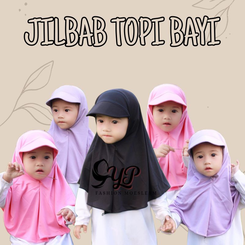 Jilbab topi anak bayi usia 0-2 th all size / HIJAB ANAK