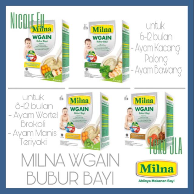 MILNA WGAIN Bubur Bayi 120gr (4varian rasa)