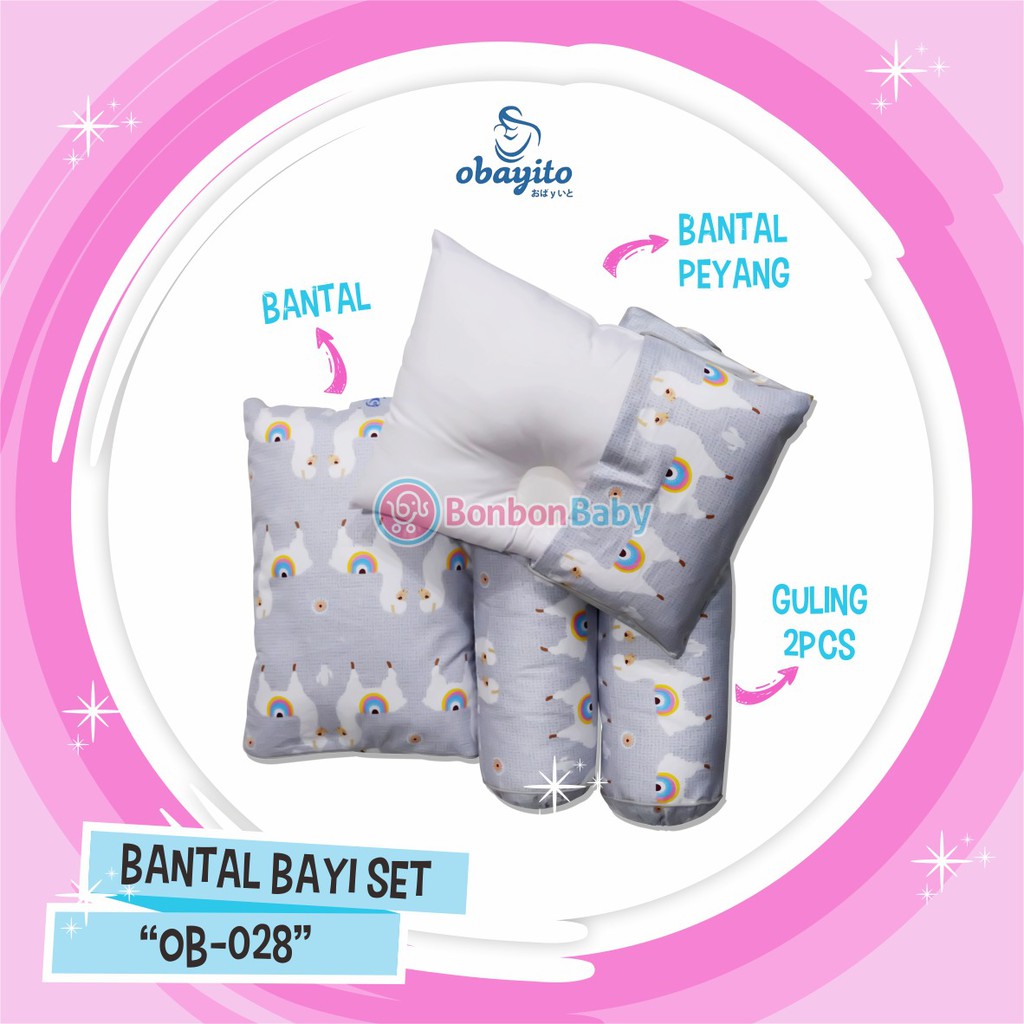 Obayito bantal 2 guling 2 baby katun jepang OB-028