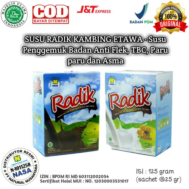 

Radik NASA Susu penggemuk badan kambing etawa TERLARIS original flek TBC paru paru Asma osteoporosis