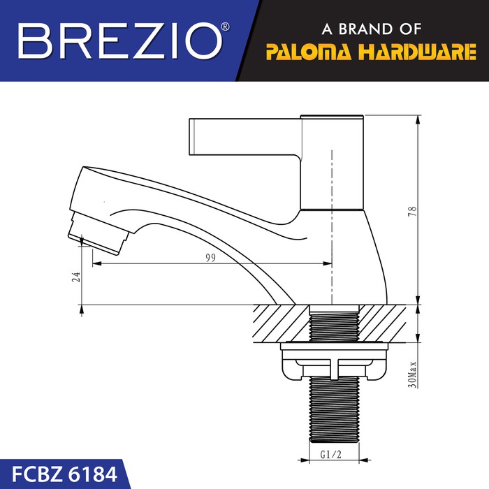 BREZIO FCBZ 6184 Keran Wastafel Sink Cuci Tangan Basin Meja Kran Air