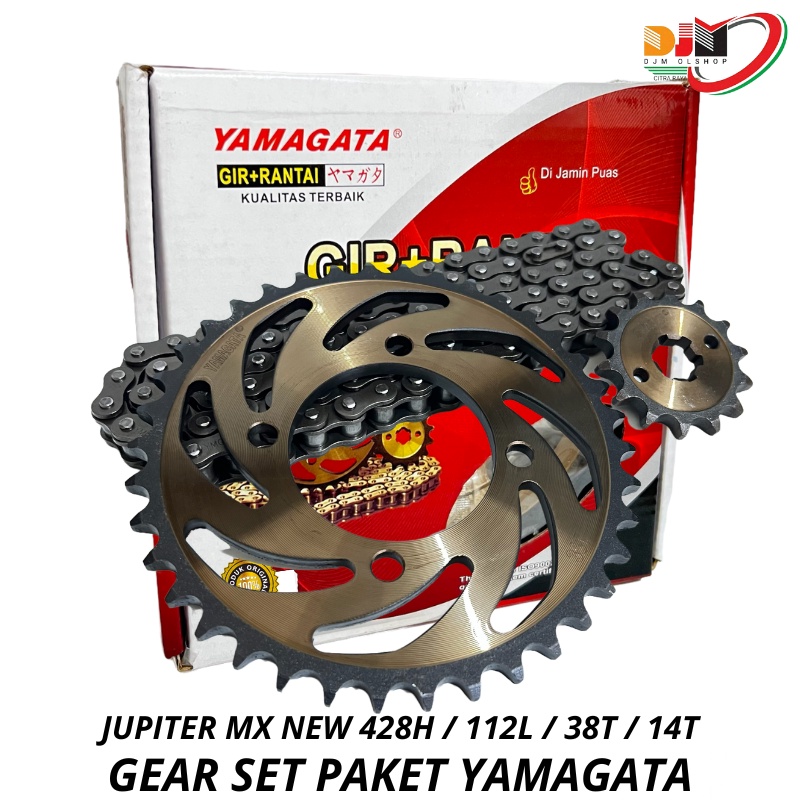 Gear Set Paket JUPITER MX NEW 50C 428H 112L 38T 14T Original Yamagata