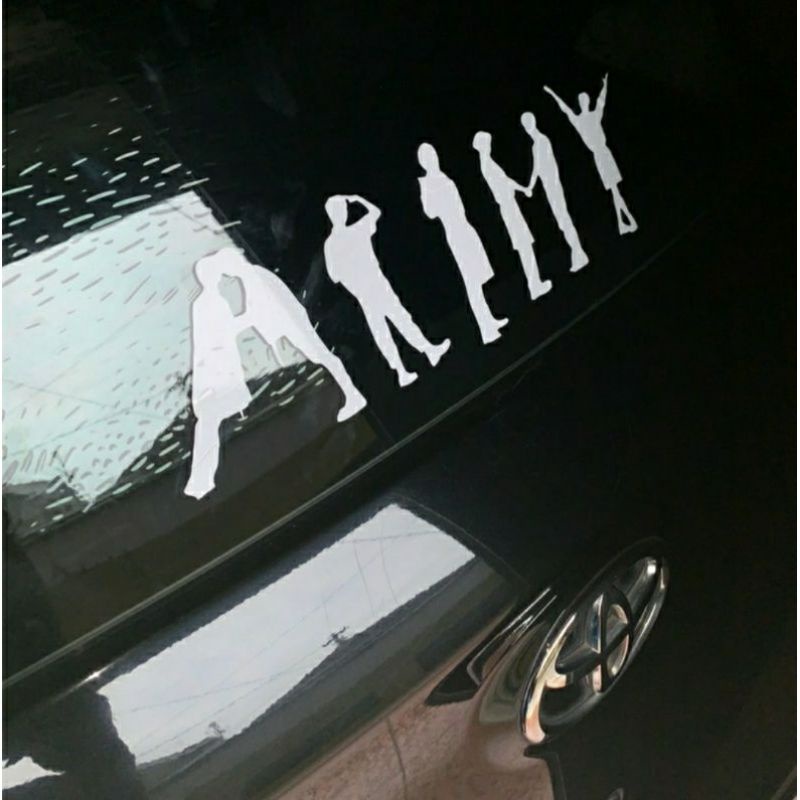 Stiker Mobil Stiker Sticker BTS Butter Stiker Cutting Mobil Sticker Kaca Mobil Stiker Body Mobil / M