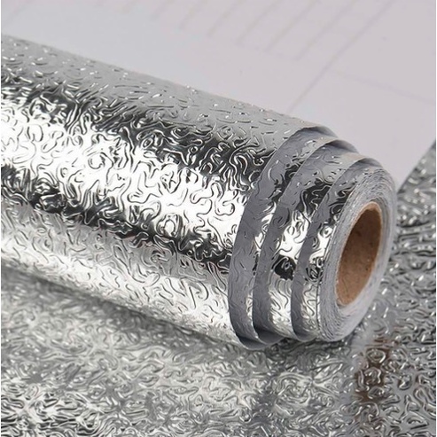 Oil Proof Waterproof Aluminium Foil Stickers Kitchen Wallpaper Varian Alumunium Foil Dapur