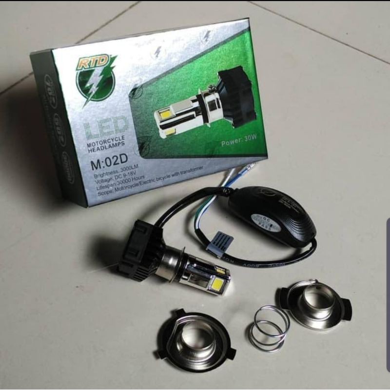 LAMPU TEMBAK LED RTD 3 SISI KIPAS ORIGINAL