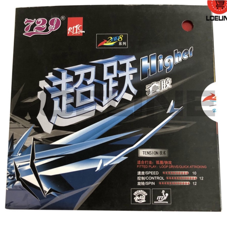 Karet Bet Ping Pong Pingpong Ritc 729 Higher Tension Tenis Meja Asli
