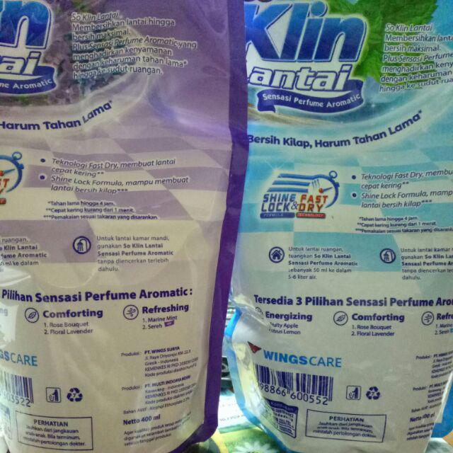 Soklin Pembersih Lantai Marine Mint Biru Pouch 400ml