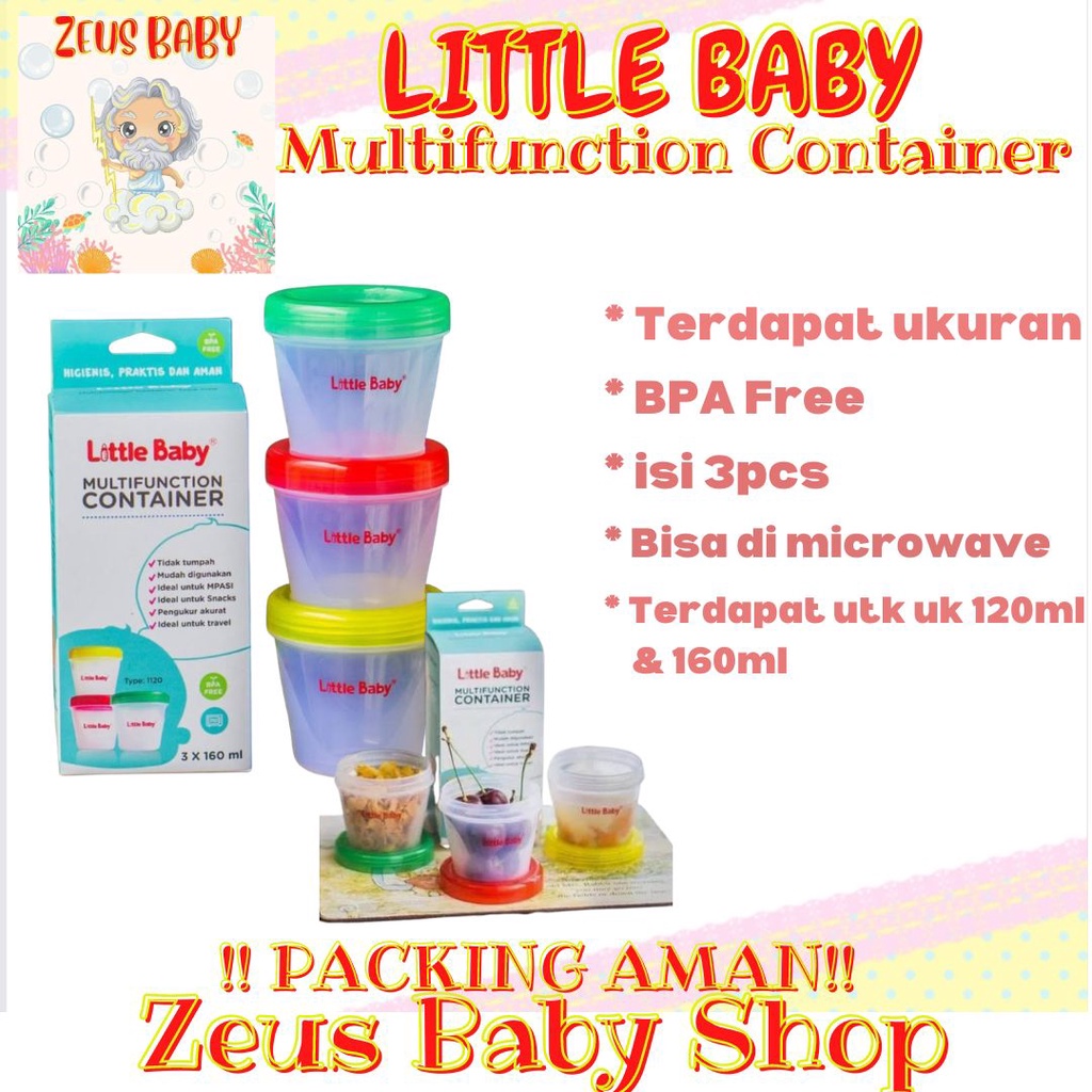 Little Baby Multifunction Container Isi 3 / Food container / Wadah Mpasi 3pcs / WADAH PENYIMPAN MAKANAN/ WADAH MAKANANA MPASI AP009 AP011