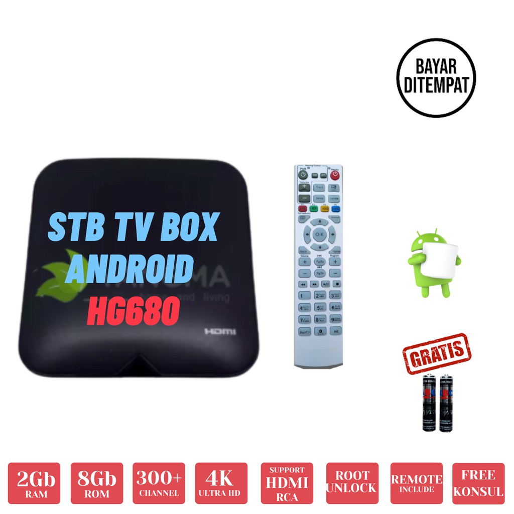Android TV Box HG 680 H Ram 2GB Root n Unlock Channel Full Lengkap