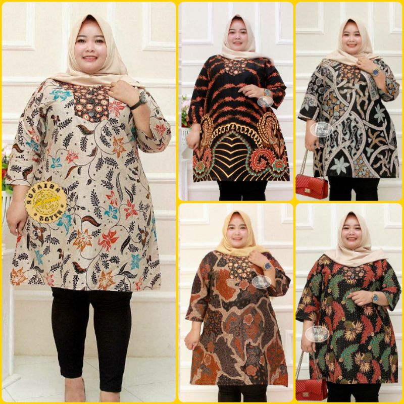 Baju Batik Wanita, Tunik Batik Jumbo LD120,130,140