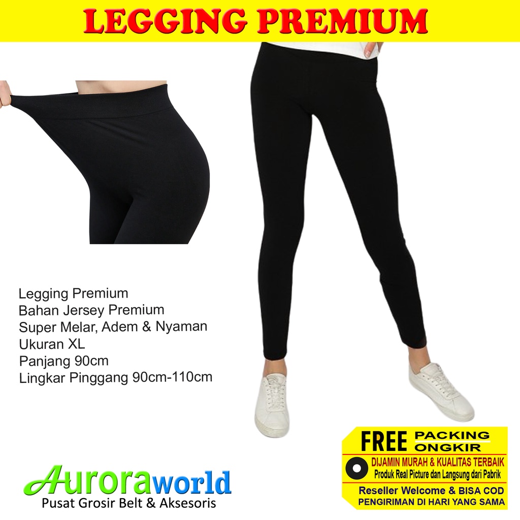 AURORAWORLD  LEGGING SHAPEWEAR | LEGGING POLOS PREMIUM | CELANA LEGGING WANITA TEBAL | Bahan Jersey Premium Lebih Adem , Stretch bisa COD