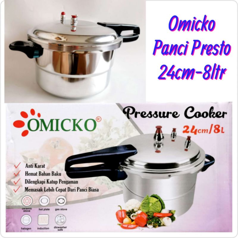 Omicko Panci Presto 24cm 8L / 26cm 10L