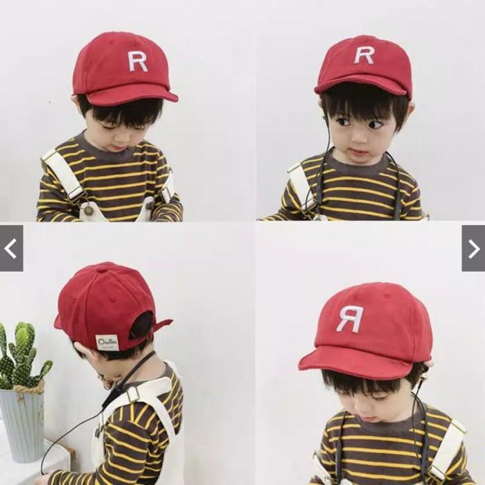 TOPI BASEBALL ANAK BALITA GAYA KOREA IMPORT MOTIF HURUF B O R Y