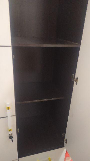 Lemari Pakaian 2 Pintu Minimalis Putih Dengan Cermin Premier