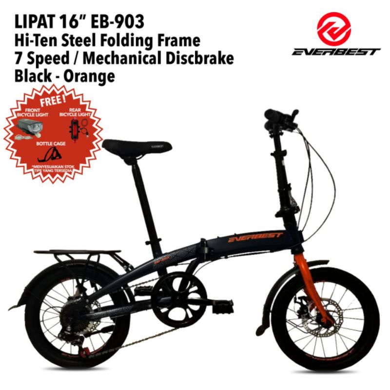 Sepeda Lipat 16 Inch Everbest EB-903 7 Speed Disc Brake