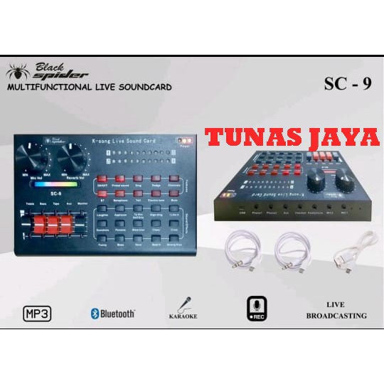 MIXER AUDIO SOUNDCARD BLACK SPIDER SC9 - SC 9 MULTI FUNGSIONAL