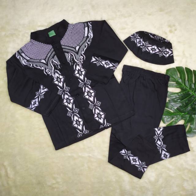 Baju Koko Anak size 7-9tahun / Pakaian Anak Laki-laki / Baju Lebaran / Setelan Koko / Baju Muslim