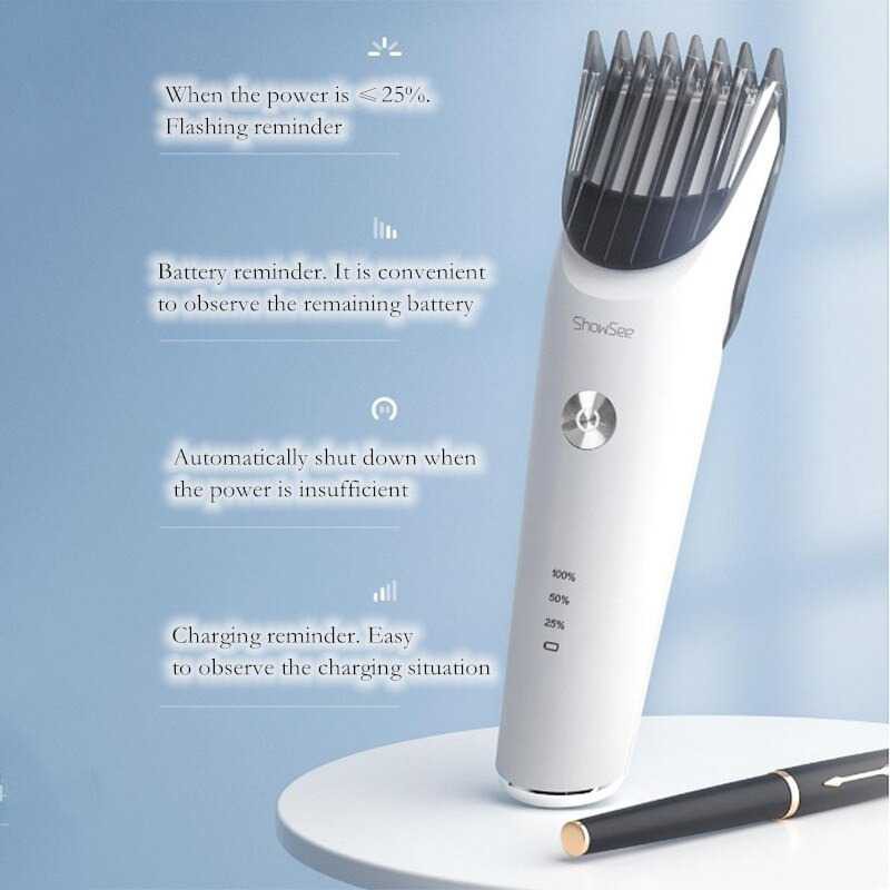 ShowSee Alat Cukur Elektrik Professional Hair Clipper Trimmer Washable USB Rechargerable C2