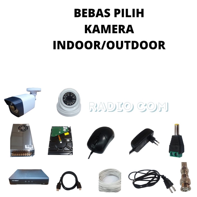 PAKET CCTV 16 CHANNEL 11 KAMERA LENSA 5MP 1080P IR SONY KOMPLIT