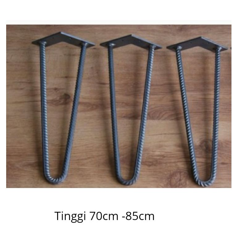 kaki meja hairpin leg 2 tinggi besi ulir