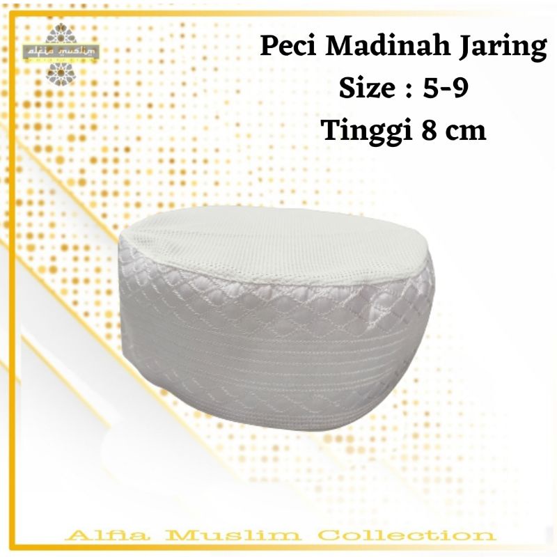 Peci Madinah Jaring Kopiah Haji