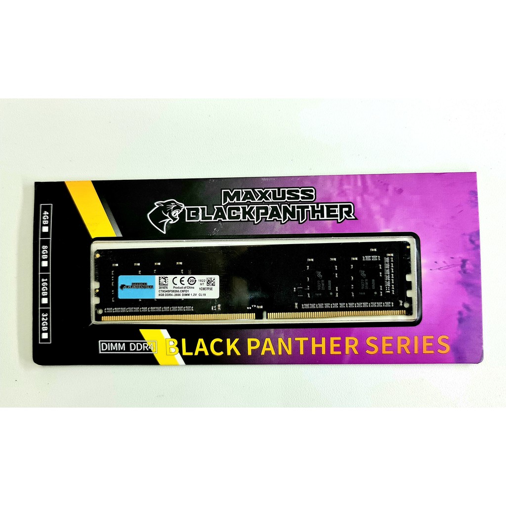 DDR4 8GB BLACK PANTHER PC 2666Mhz GARANSI 1 TAHUN