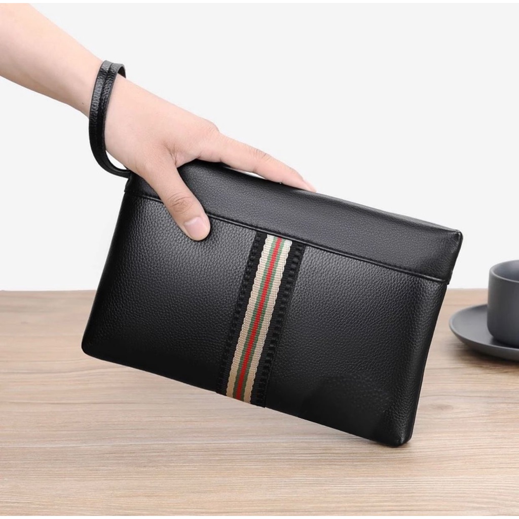 Handbag Kulit Clutch Kulit Unisex Tas Tangan Clutch Pria Import Clutch Pria Wanita W08 MF19 - CLUTCH KULIT PRIA WANITA