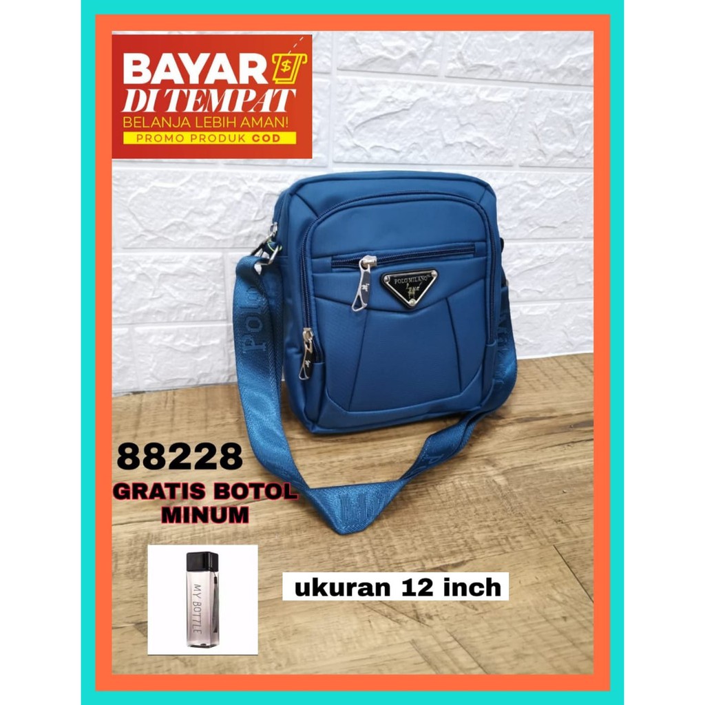 TAS SELEMPANG POLO MILANO - 88228 - Tas Pria TAS SELEMPANG COWO KEKINIAN TAS PINGGANG