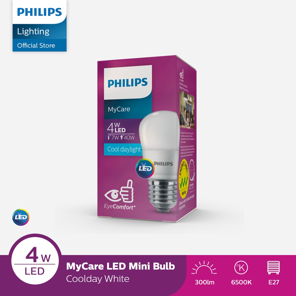 Philips LEDBulb 4W E27 6500K 230V Putih