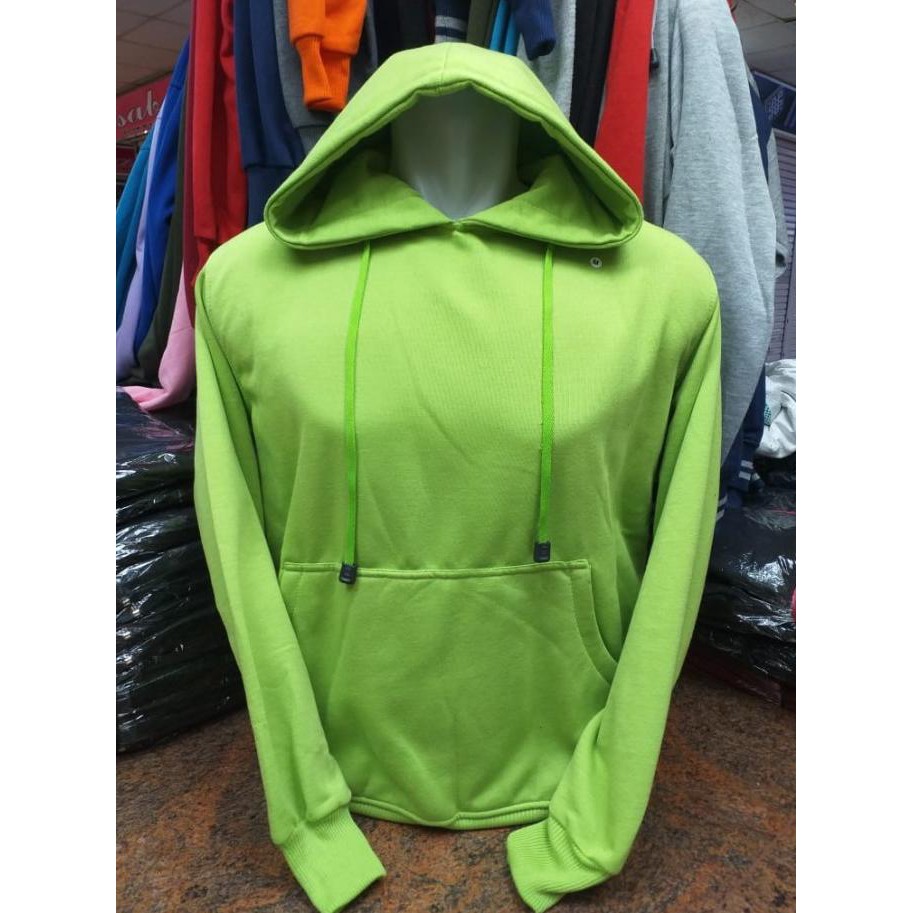 Jaket HOODiE JUMPER Distro HiJAU STABiLO iJO POLOS custom murah neon
