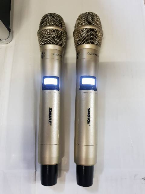 MIC WIRELESS SHURE QLXD/KSM9 4 ANTENA FREE KOPER HANDHELD MULTI CHANNEL