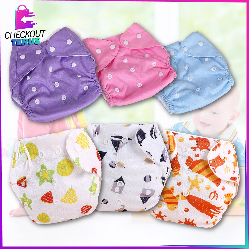 CT P1 Popok Bayi Motif Lucu Popok Bayi Kain Kancing Popok Motif Karakter Cloth Diaper Clodi Popok Bayi Dapat Dicuci