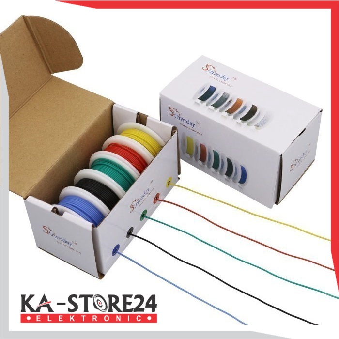 Kabel cable SERABUT AWG 28 AWG28 silicone silikon 28AWG 1 roll 15M - Kuning