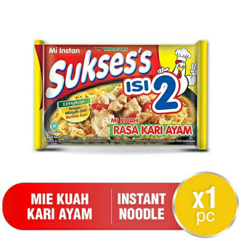 

Mie Suksess Isi 2 Kari Ayam 116 gr