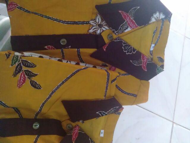 Baju Batik Keluarga Ayah Ibu Anak Motif Warna
