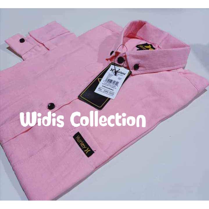 WIDIS - Kemeja Dewasa Laki Laki Lengan Panjang Warna Pink Kemeja Panjang Laki Laki import