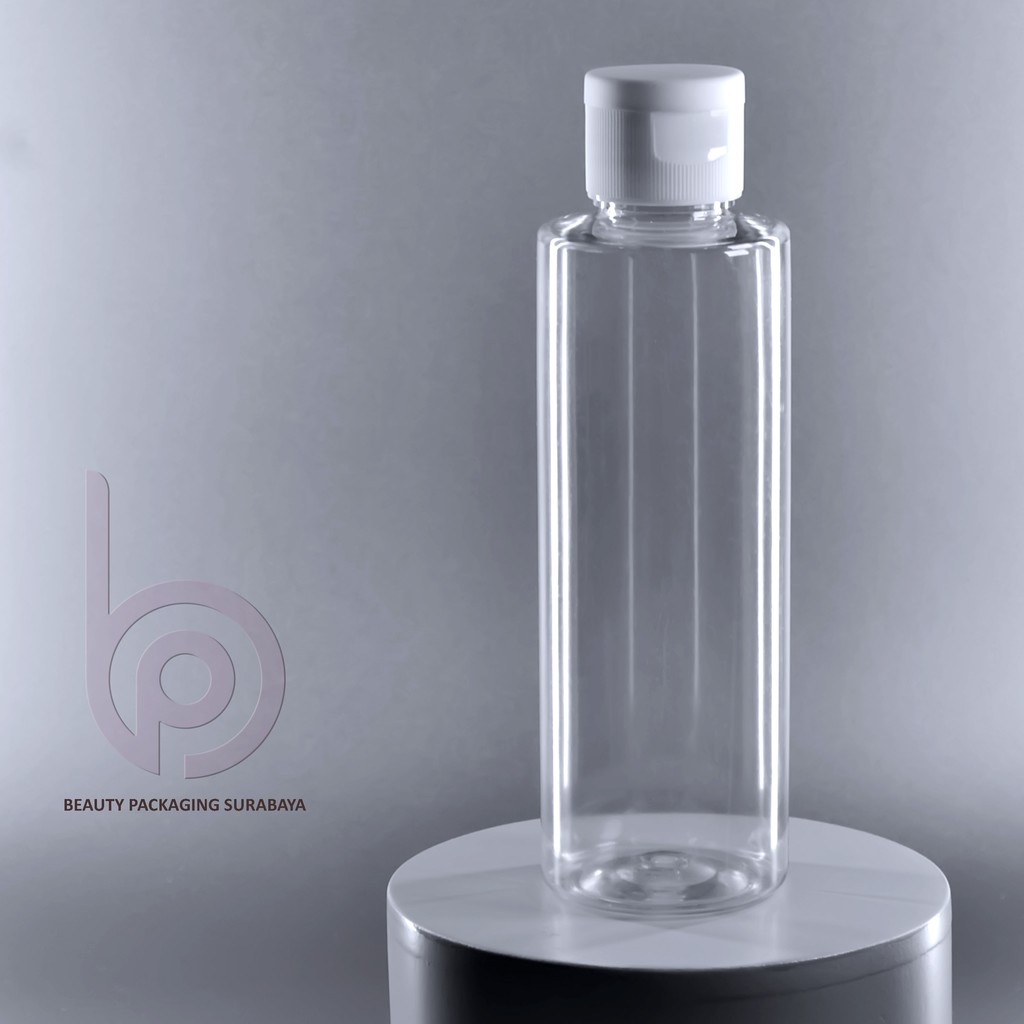 Botol Plastik PET 150ml RF Bening Tutup Fliptop
