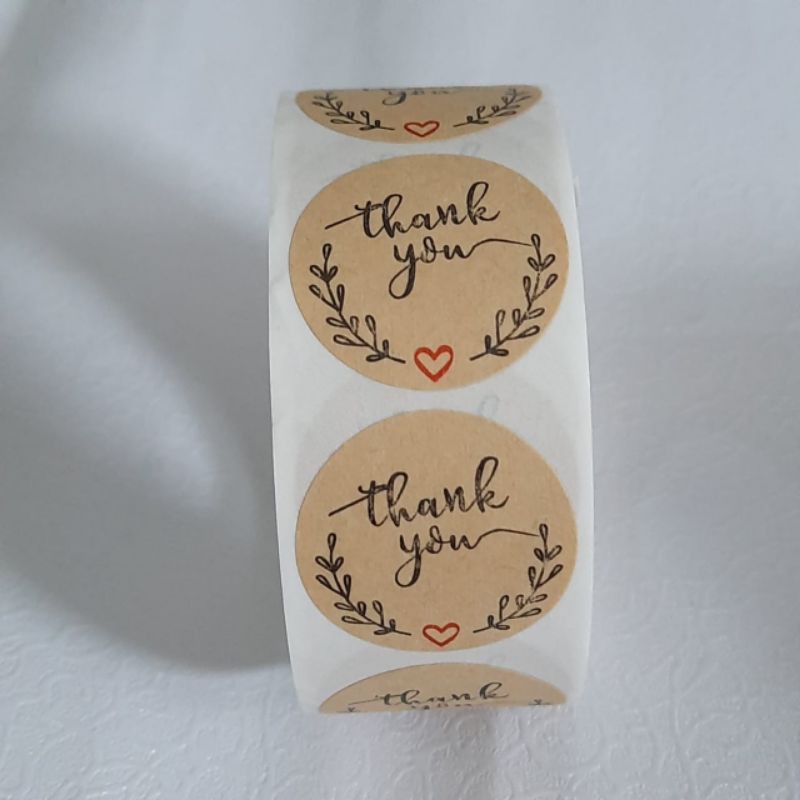 1 Roll (500pcs) Stiker Label 2.5cm stiker terimakasih Label Thank you for OLshop DIY