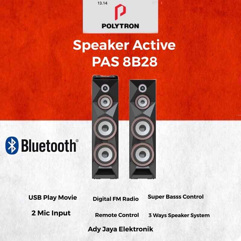 Speaker Active Polytron PAS 8B28 (8Inch)