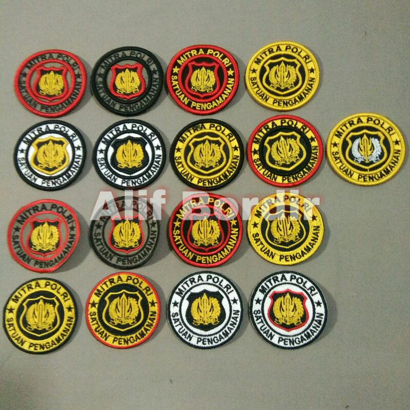 Bordir Logo Mitra Polri Timbul