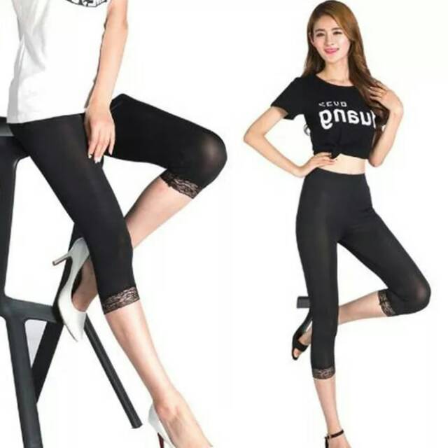 Legging renda -  leging pendek - fashion wanita